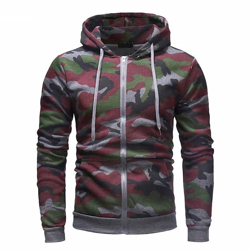 
 Изготовление на заказ камуфляжной расцветки, с аппликацией в виде акулы челюсти Мужская рубашка на молнии с капюшоном куртки с капюшоном  