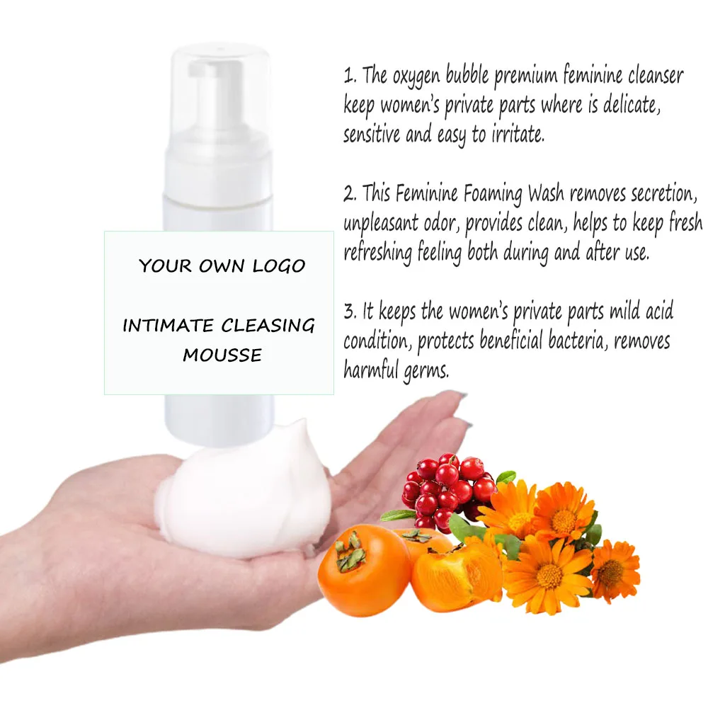 Natural Herbal Feminine Vaginal Wash Female Hygiene Vagina Genital Foam Cleansing Soap with Oriental Ingredients