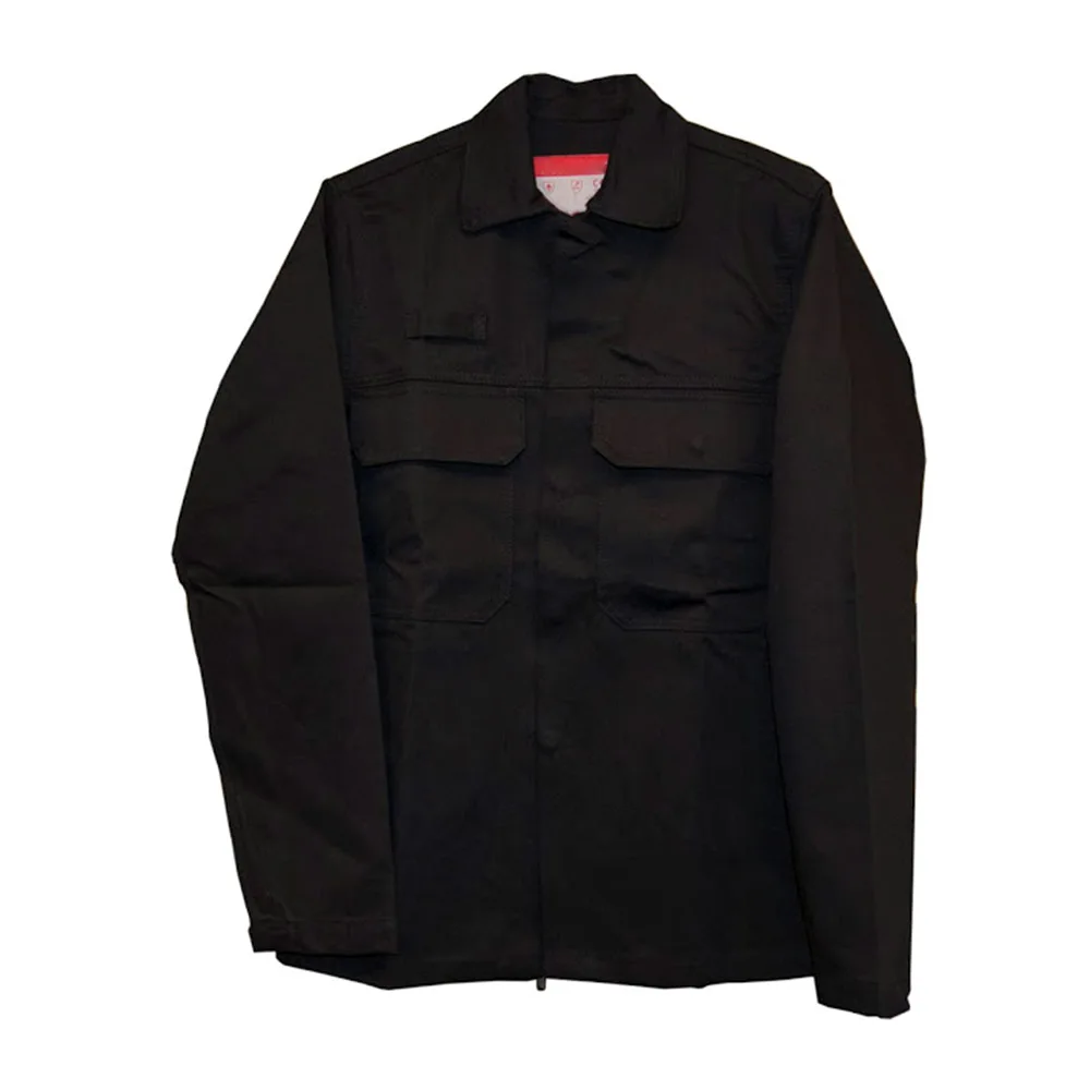 Heavy Duty Safety Protection Flame Resistant Natural Split Cowhide Leather Welding Jacket 2023