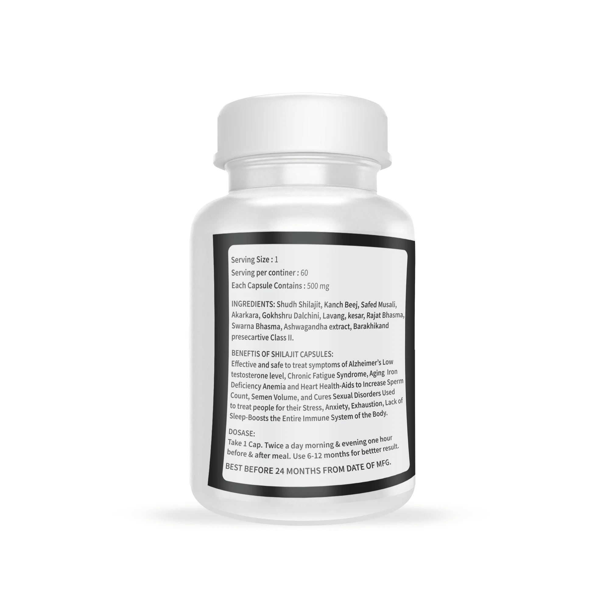 Shilajit капсулы сделаны с Гималайским shilajit