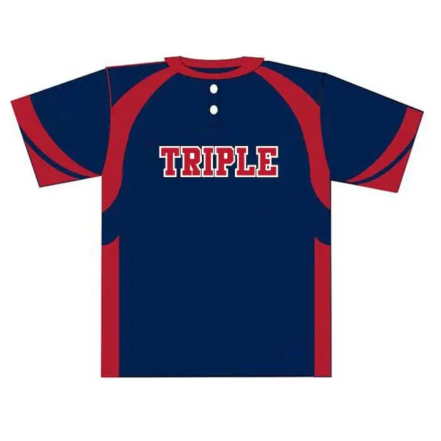 Two button  wholesale custom baseball jersey