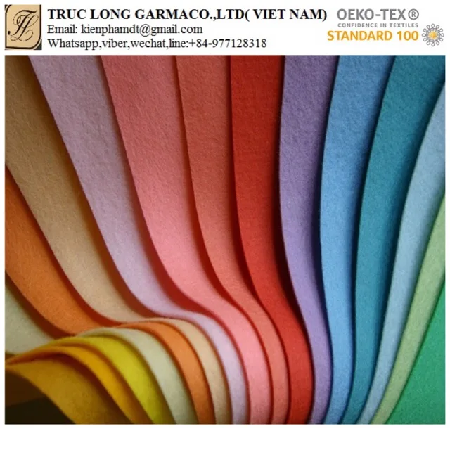 
Vietnam Wholesale 100% polyester needle punched non-woven fabric cloth felt 