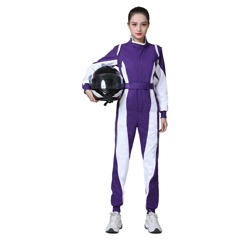 Двухслойный стеганый атласный комбинезон для мотогонок, клубов, каратинга, тренировочная одежда, гоночный комбинезон для автомобиля