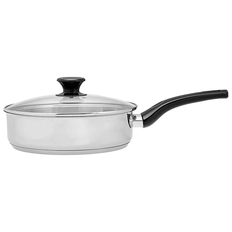 High Quality Durable Stainless Steel Non Stick Frying Pan Stainless Steel Stainless Steel Fry Pan With Lid For Sale