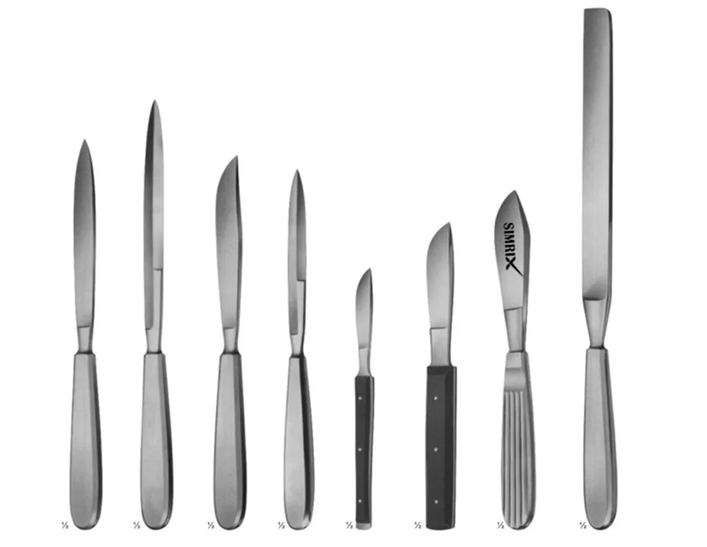
Liston Amputating Knives, Cartilage Knives and Autopsy Knives , SIMRIX 