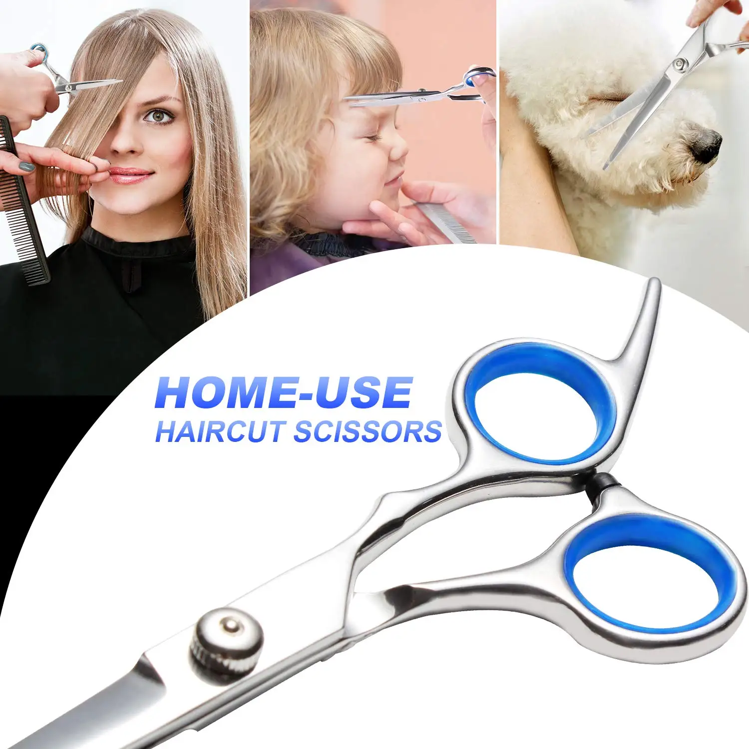 Профессиональные Парикмахерские ножницы из нержавеющей стали острые лезвия прикрепляемое резиновое кольцо с регулируемым винтом и упором для пальцев