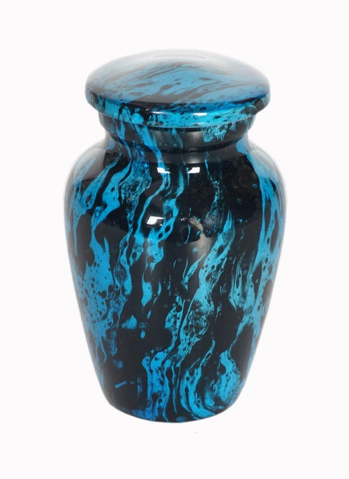 METAL KEEPSAKE URN for ASHES STONE FAMILY