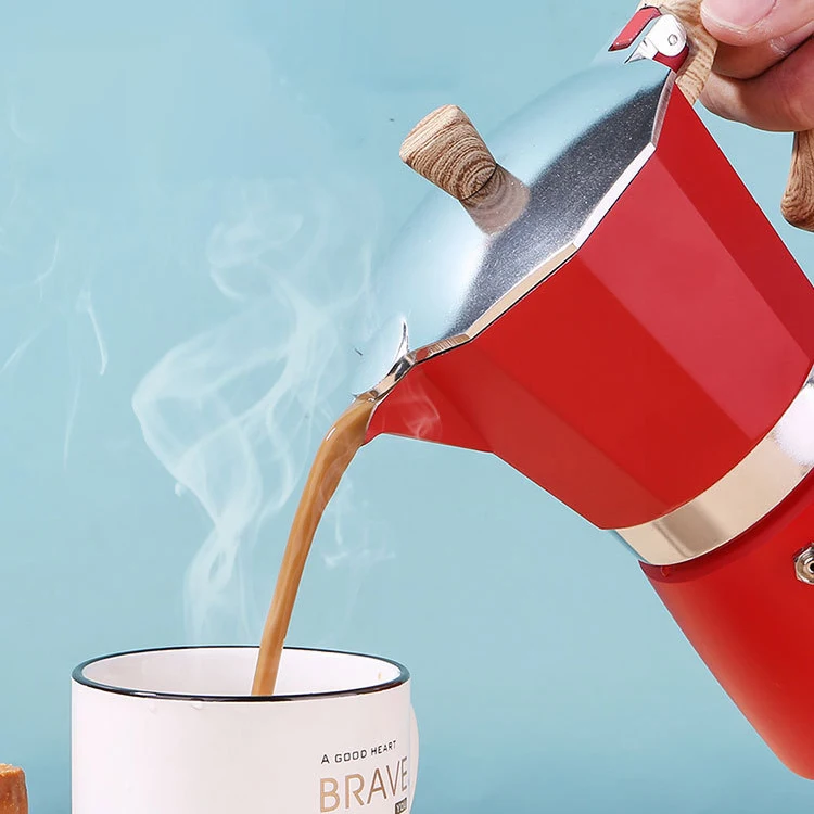 Hot Sale Aluminum Hotel Kettle Handle Turkish Drip Boiler Lid Mocha Pot Coffee Maker