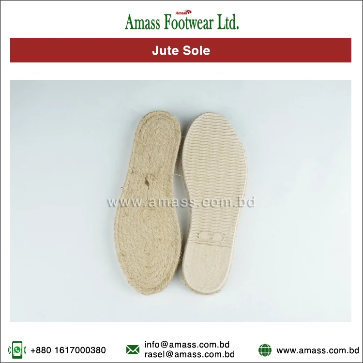 Exporter of Outstanding Quality Wholesale Selling 100% Handmade Jute Material Soles at Factory Price