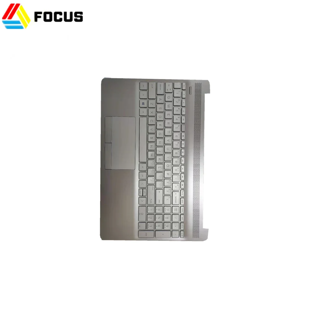 Original New Laptop Silver Upper case palmrest with keyboard touchpad For HP 15S-DU 15S-DY 15S-DW L52023-001