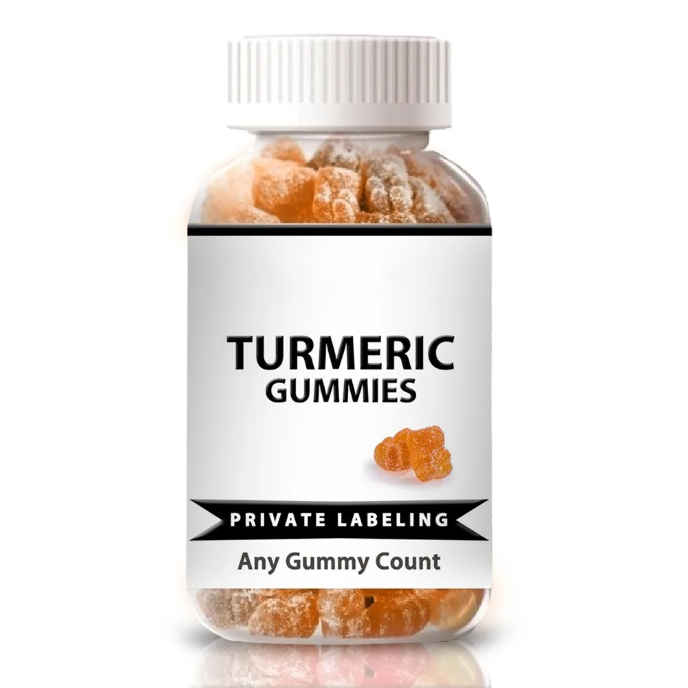 Organic Glacier Presents Private Label Turmeric Vitamin Gummies 60 Counts Supports Joint Health And Promotes Healthy Skin