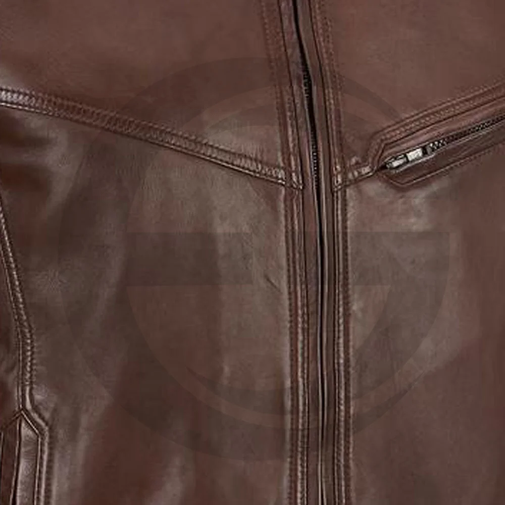 Men Genuine Leather Jacket Custom Made Fashion Leather Jacket