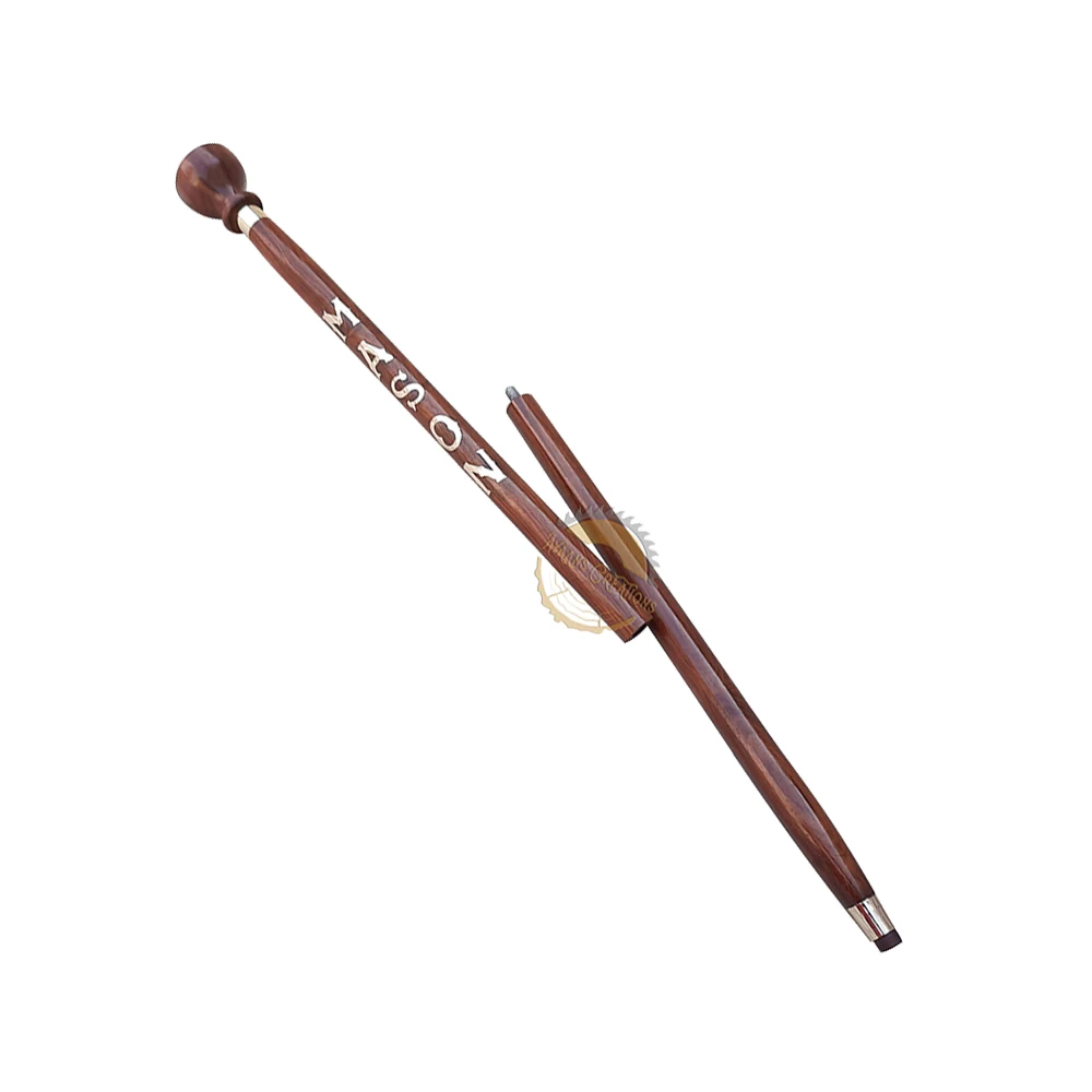 Luxury handcrafted Wooden Made Decorative Walking Sticks Silver Accented Joint Masonic Walking Stick by AYAANS CREATIONS