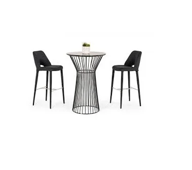 Modern Nesting Coffee Table Set of 2 for Living Room Balcony Office Round Wooden Top Accent Side Coffee Tables Furniture