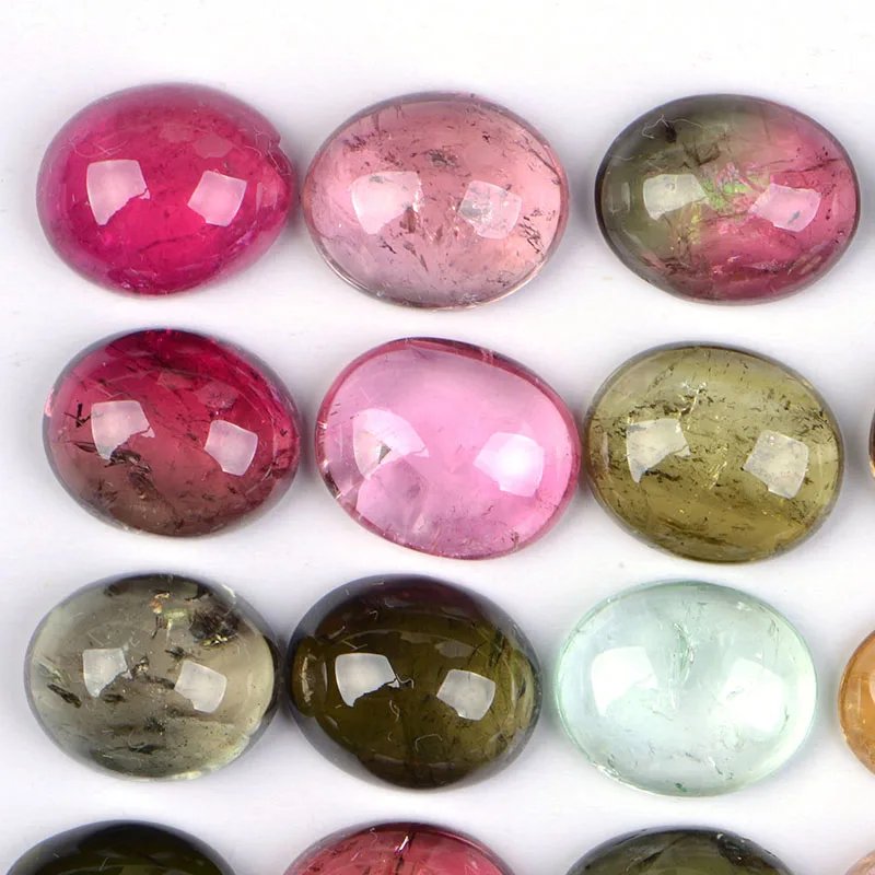 10X12mm Natural Tourmaline Oval Shape Cabochon Tourmaline Cab Wholesale Loose Gemstone