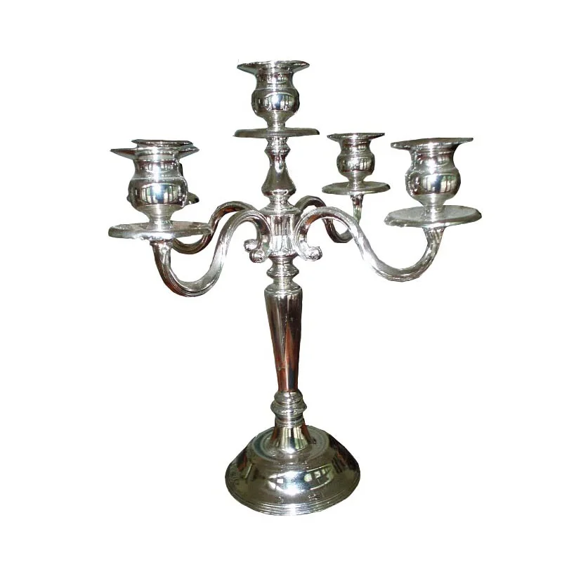 Металлический подсвечник из нержавеющей стали с блестящей отделкой, подсвечник для отелей и ресторанов, украшение для свадебных вечеринок