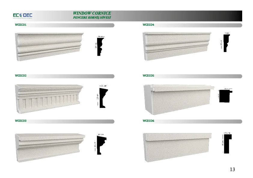 Window Cornice Exterior EPS Mouldings WCECO7