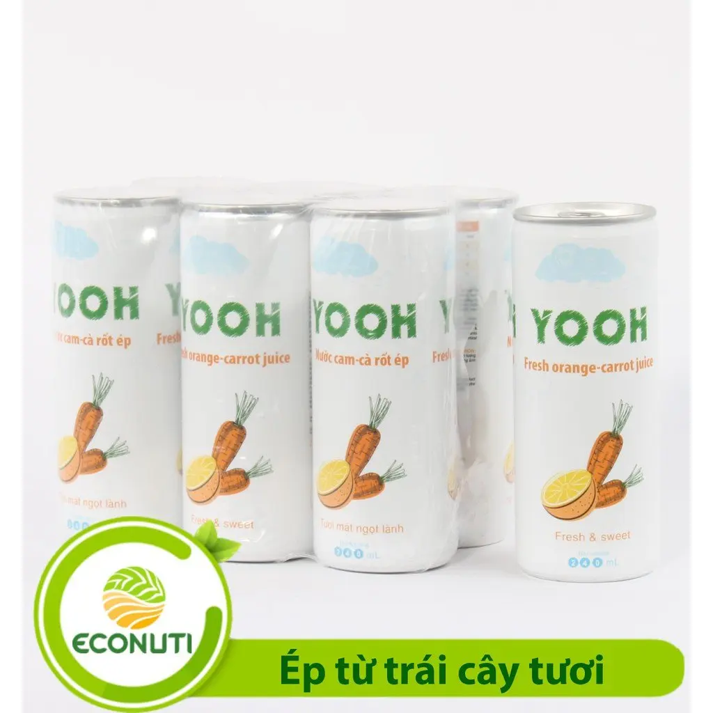 Juice 240ml Orange Carrot Flavor YOOH Brand Mixed Fruit Juice Drinks High Quality for wholesale