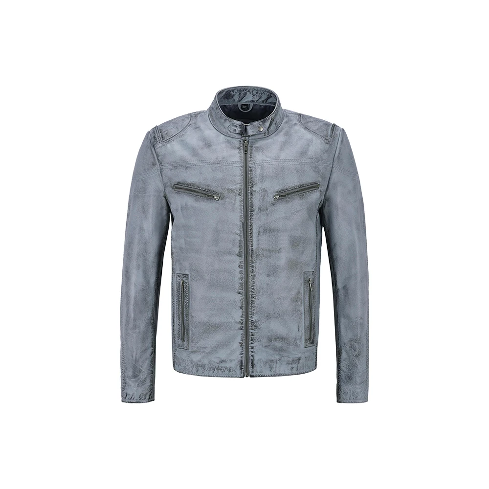 Новая байкерская куртка из натуральной кожи на заказ/коричневая Вощеная Мужская Байкерская кожаная куртка/Высококачественная Байкерская Вощеная куртка для мужчин