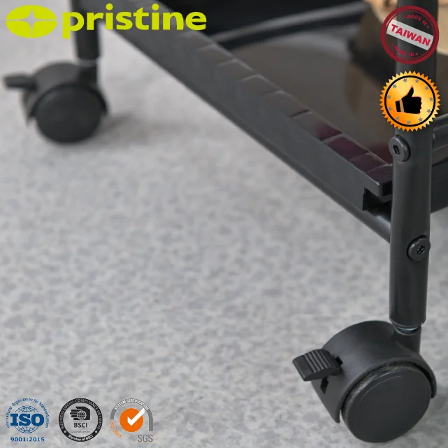 Quality OEM eBay Organizer factory Manufacturer home storage 3 TIER Metal basket pp tray bathroom Rolling Utility Tool Cart