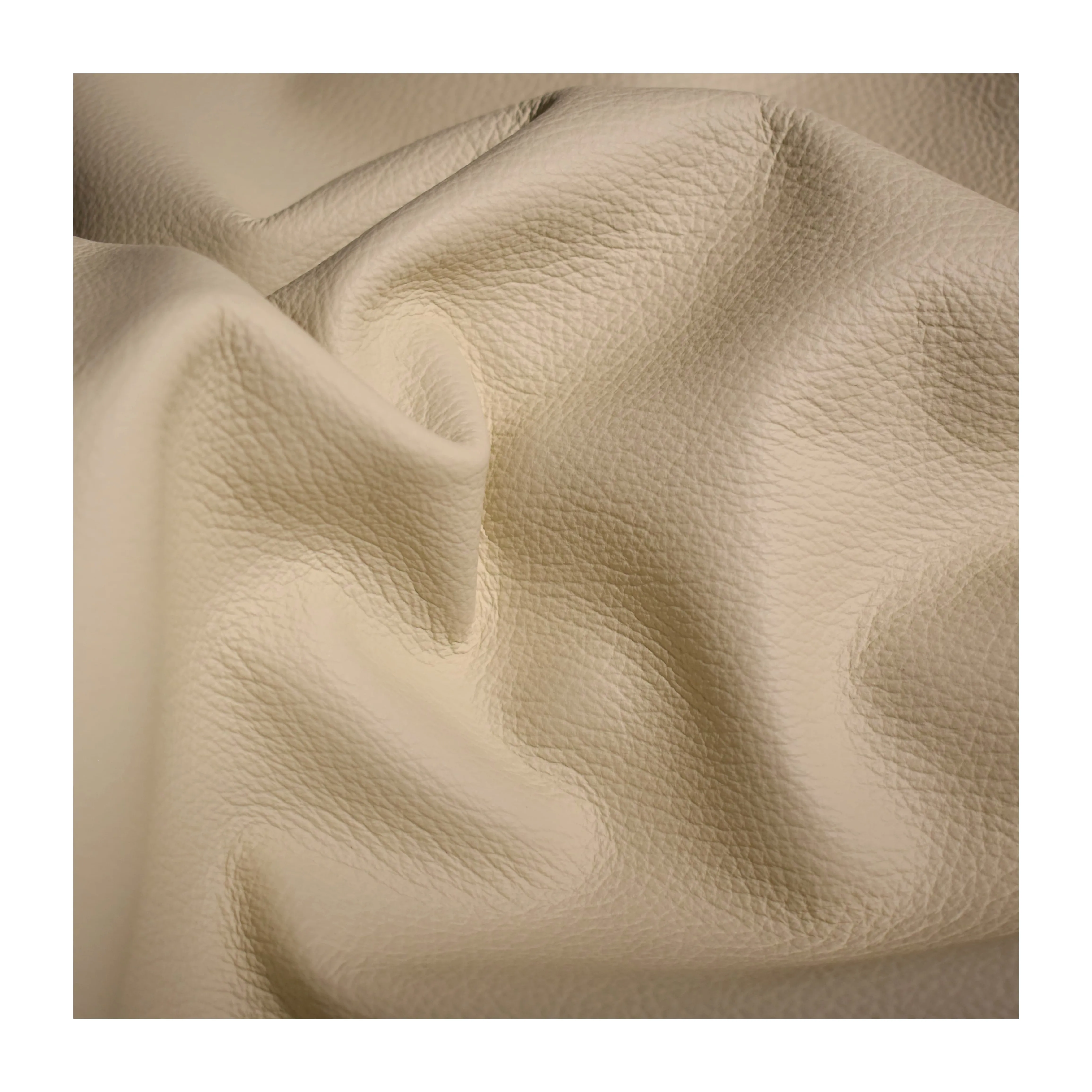 Beige Grain Cowhide with Uniform Dollar Print in All Leather. Ideal for Bags and Furniture