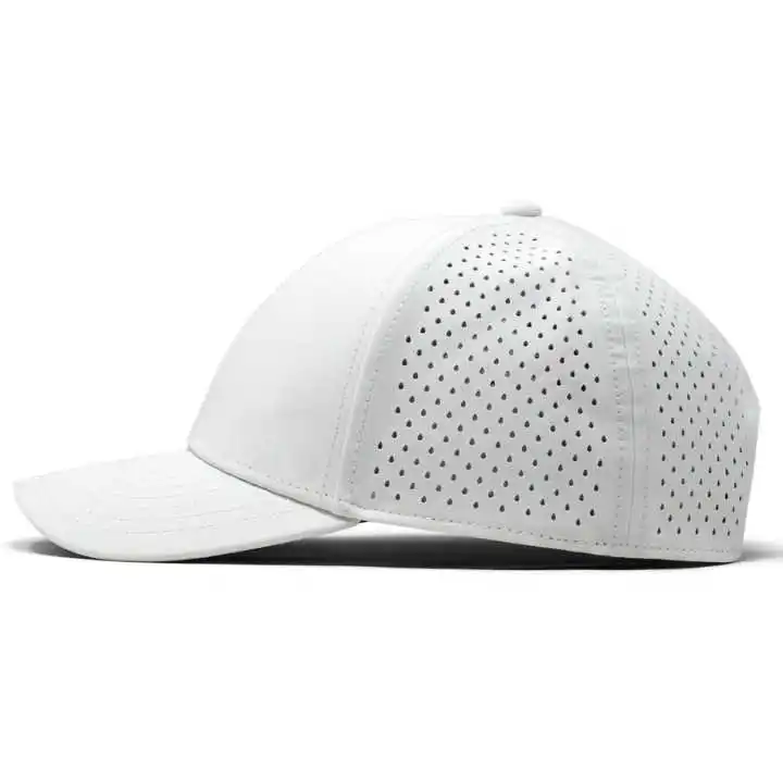 Customized Logo Breathable Quick Dry Nylon polyester Laser Holes Sports Golf Perforated Sports-Cap for Men/Women