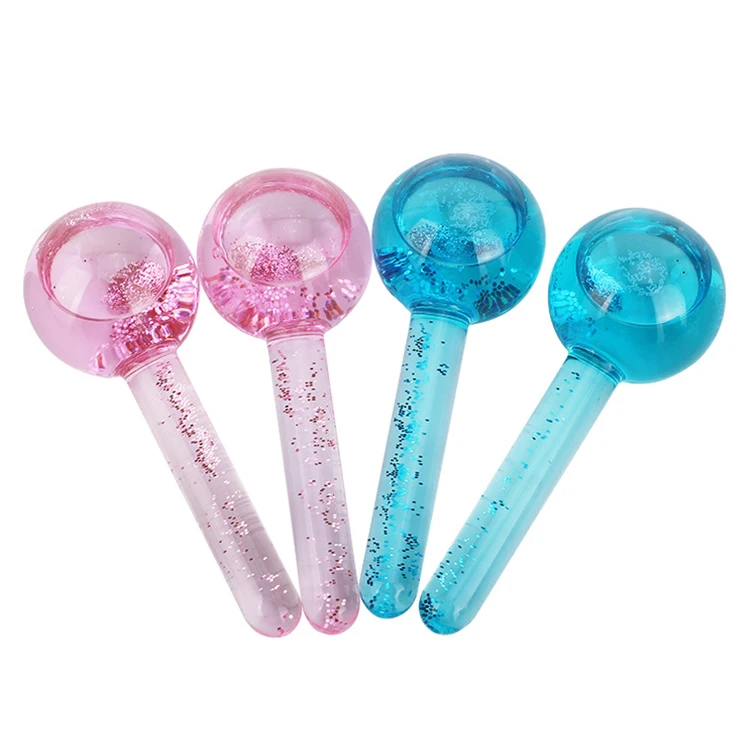 massage product Internet explosion Ball beauty routine pink blue ice hockey face Ice beauty crystal ball