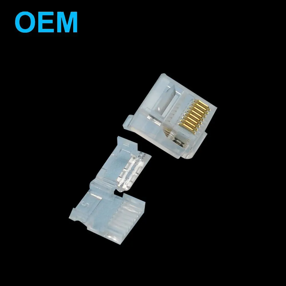 
stranded wire 3 prongs network cat6 RJ45 modular UTP cable connector 