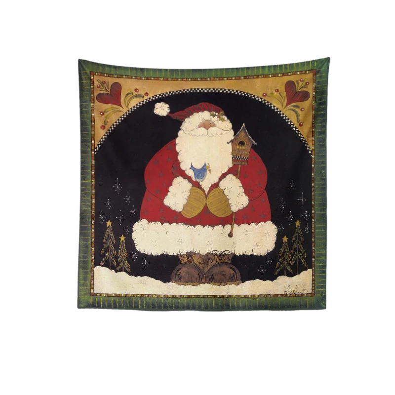 70x70 Santa Claus presents Santa hat red heart Christmas elements tapestry
