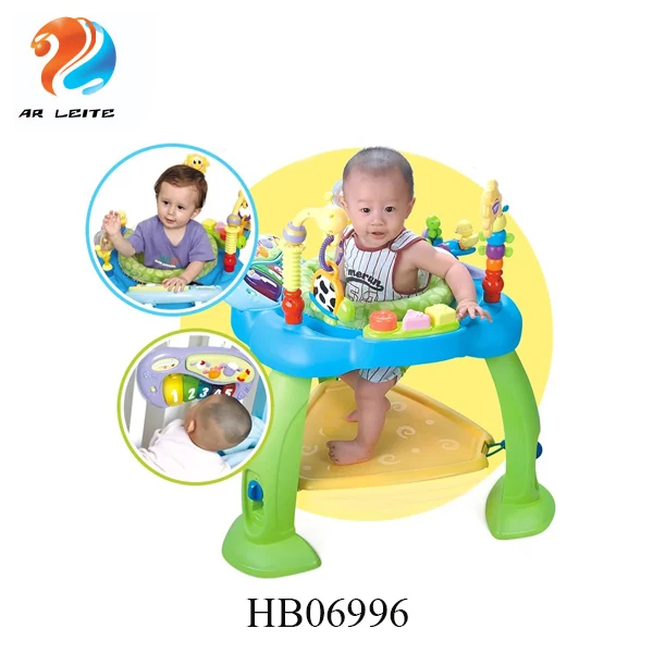 Safety high quality Musical baby jumping high chair round baby jumper Baby Chair With Rattles and Electronic Keyboard