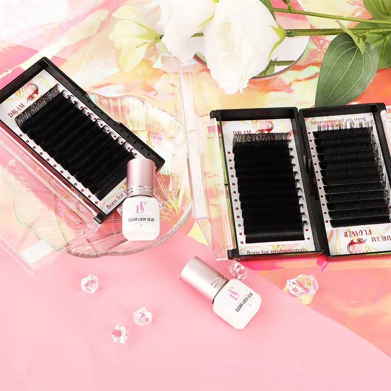 Lash extension style lashes & Free Sample faux mink eyelashes  5-25mm Length volume lash extension private label volume