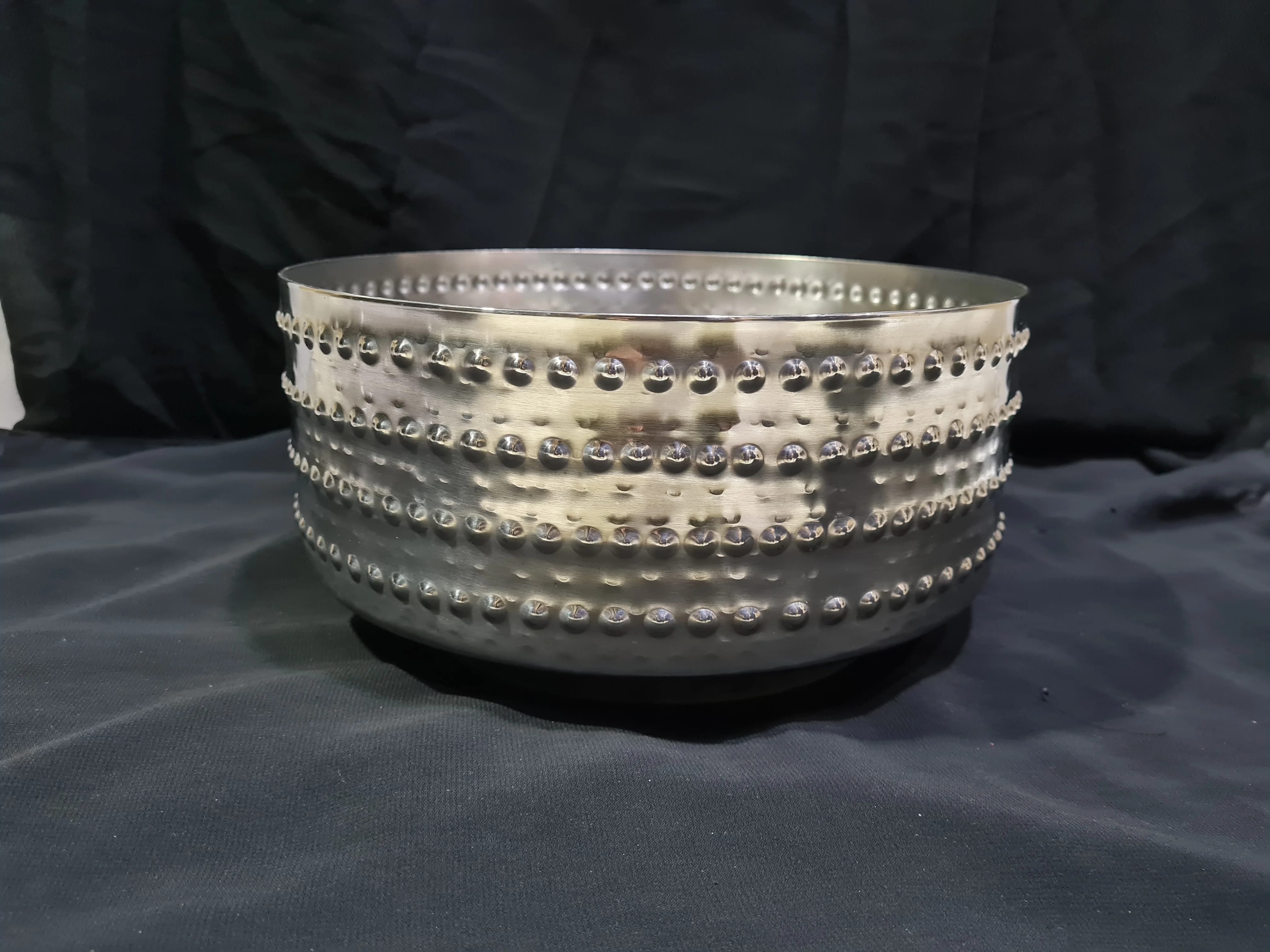 Aluminium Chocolate Bowl With Plate Round Shape Nickel Polished Chocolate Bowl For Sale