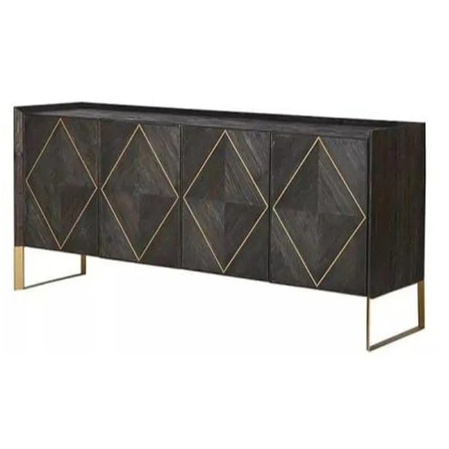High Quality Home Hotel Indoor Decorated Hand Polish Unique And New Designing Wooden Solid Console Table/Side Table