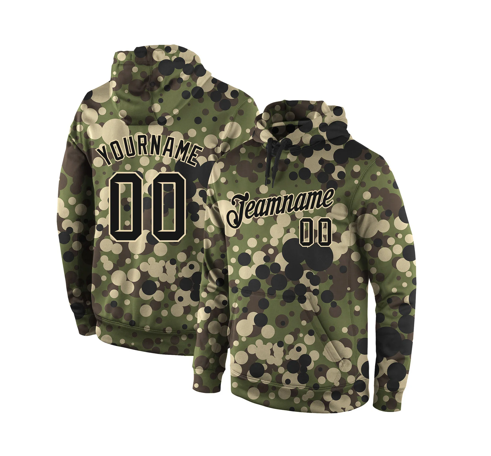 Sweatshirt Hoodie wholesale Custom Stitched Camo Black-Cream Salute To Service Sports Pullover Sweatshirt Hoodie