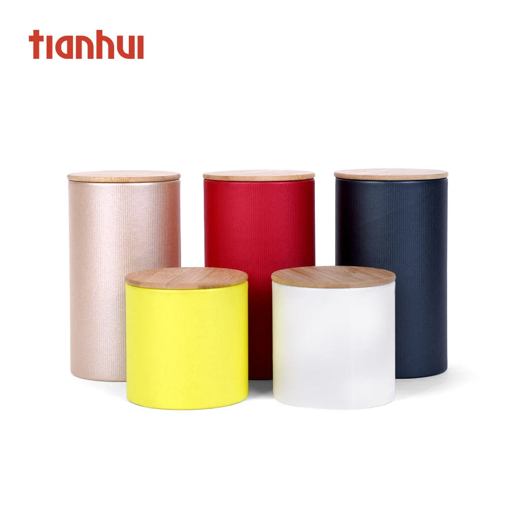 Plain Kraft Tube Smell Proof Container Tea Bamboo Set For Blooming Tea Circle Chocolate Paper Tube