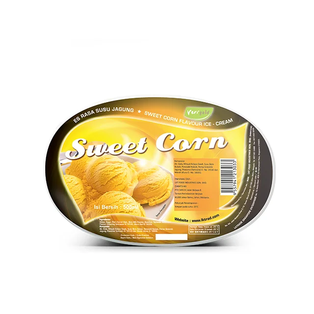 Ванна для мороженого с сертификатом Халяль-сладкая кукуруза л из малайзийской коробки