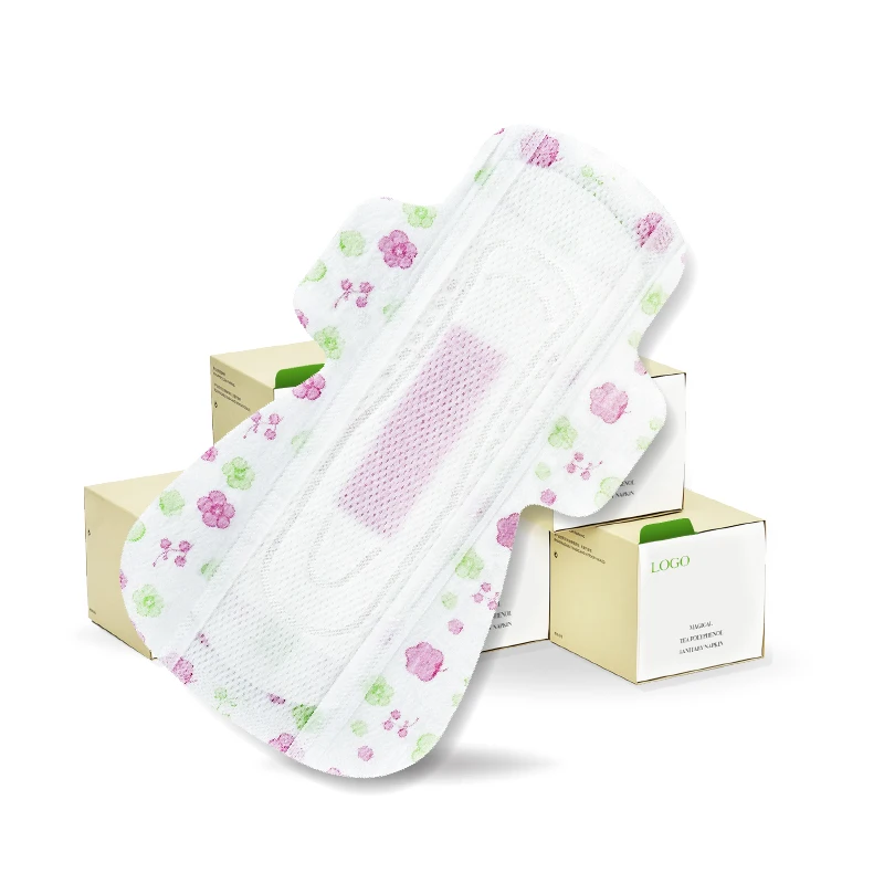 Super Absorbent Female Hygiene Sanitary Towel Active Oxygen 275mm Regular Napkins with Winged Pattern Free Samples