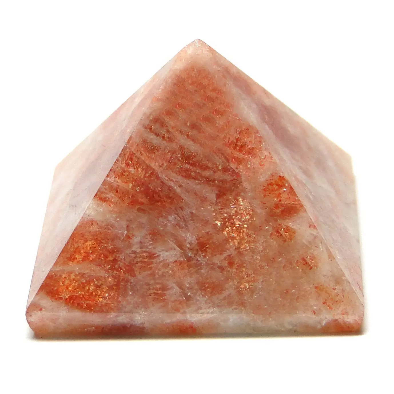 High On Demand Vibrant Sunstone Pyramids for Emotional Support Polished Gemstone Pyramids for Sale at Best Prices
