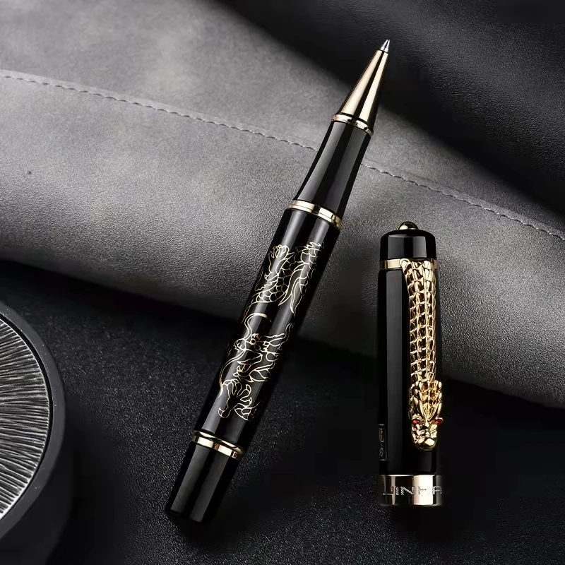 Jinhao 888 series 0.7mm Chinese nation ballpoint pen dragon head pen clip inlaid with dragon pearl crystal business gifts