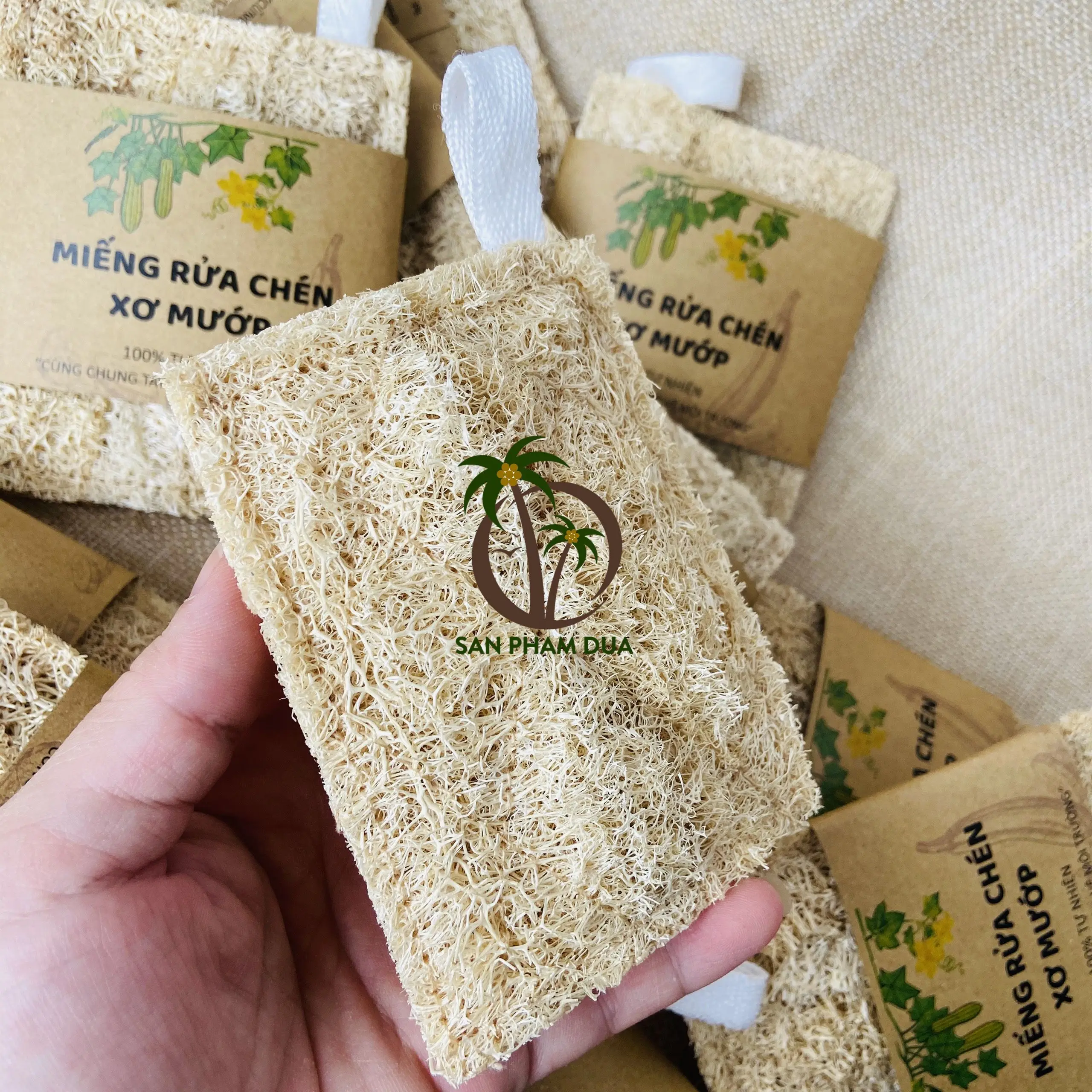  Поставщик Высококачественная натуральная кухонная губка биоразлагаемая экологически чистая для
