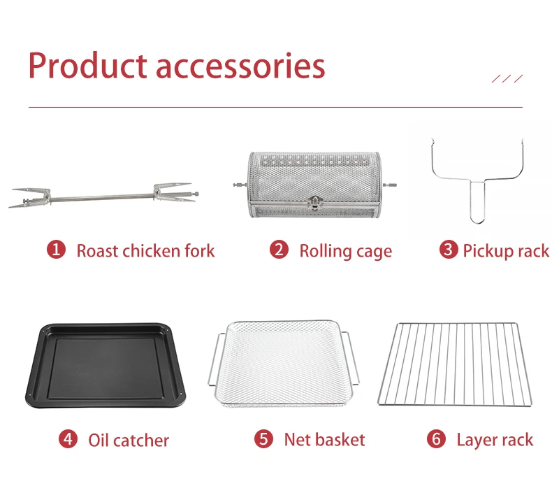 
2021 Best sale 18 in 1 electric air fryer oven with led digital touchscreen 