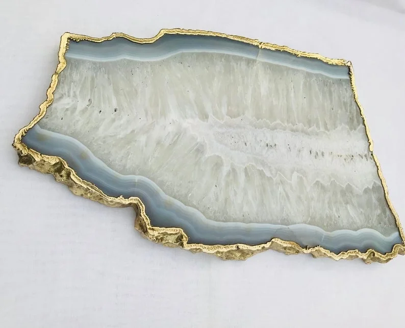Grey agate cheese platter/tray