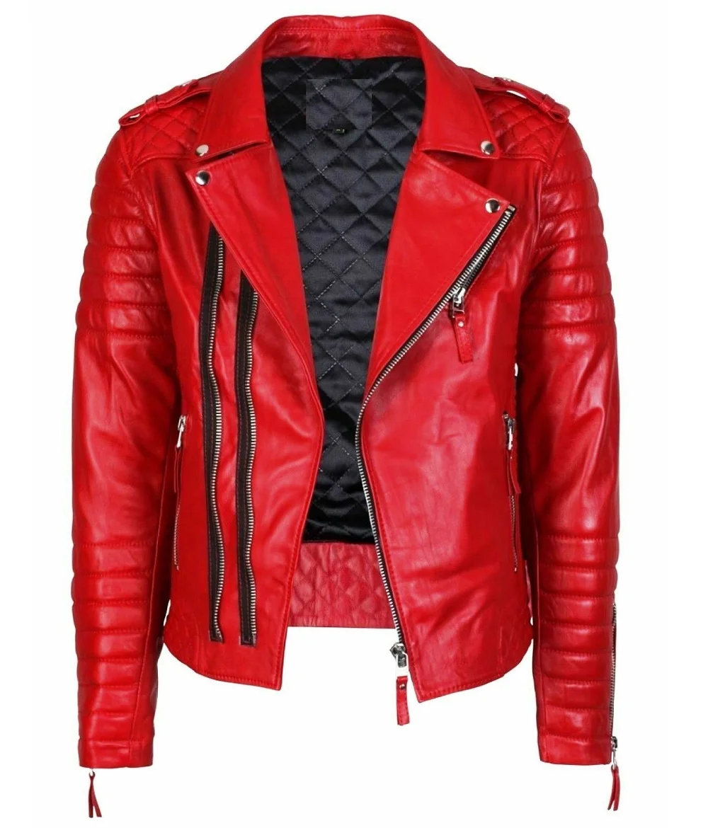 Cool women wear asymmetrical zippered front sheep leather jackets ladies gents vintage motorcycle jacket