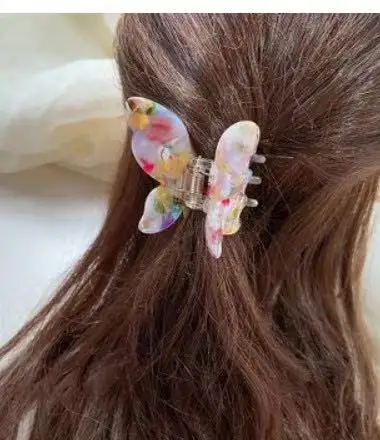 Designer girls hair accessories butterfly tortoise acetate hair claws clips for women 2021