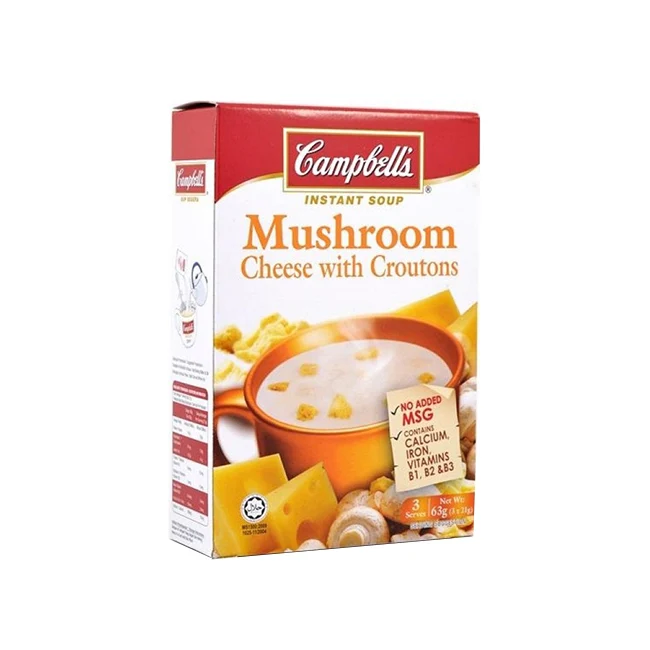 Bulk Sale Instant Soup Mushroom Cheese with Croutons Easy To Make Comfort Food Perfect For Cheese Lover Eat with Garlic Bread