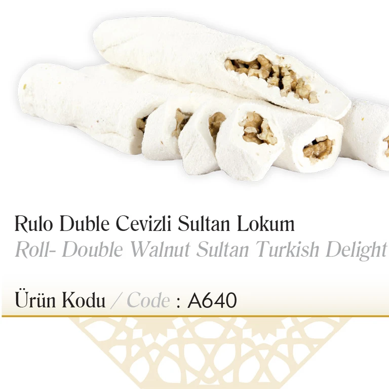Рулон-двойной орех Султан турецкий радость Turk lokum Сладкая упаковка оптом вкусный белый оттоманка Grand Baazar лучшее качество