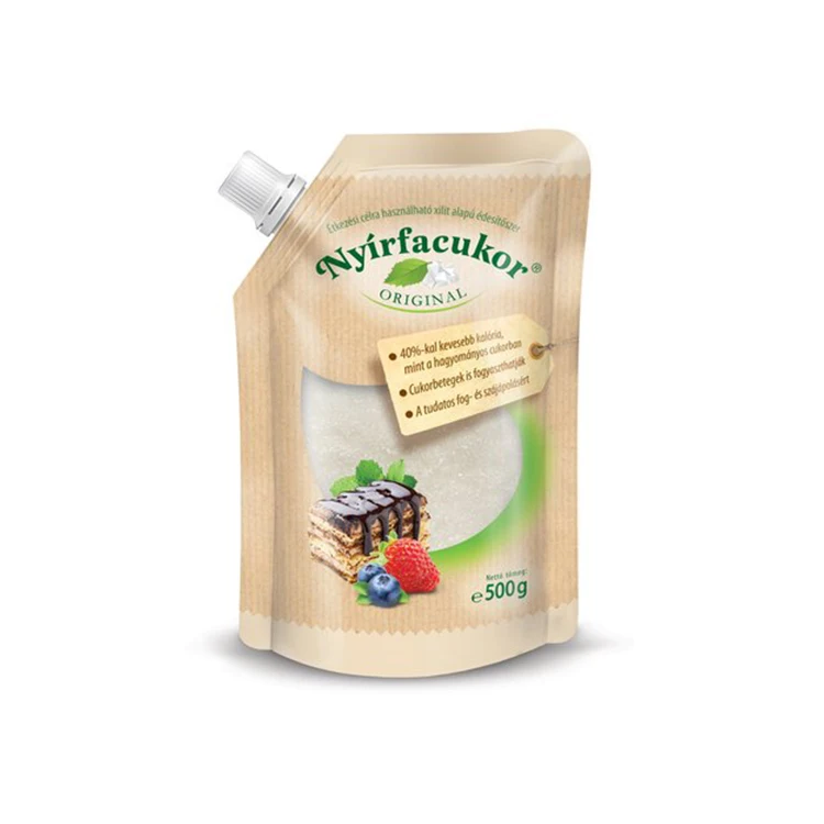 Custom Eco Friendly Sustainable Liquid Drink Packaging Spouted Bag Biodegradable Brown Kraft Paper Spout Pouch For Beverage