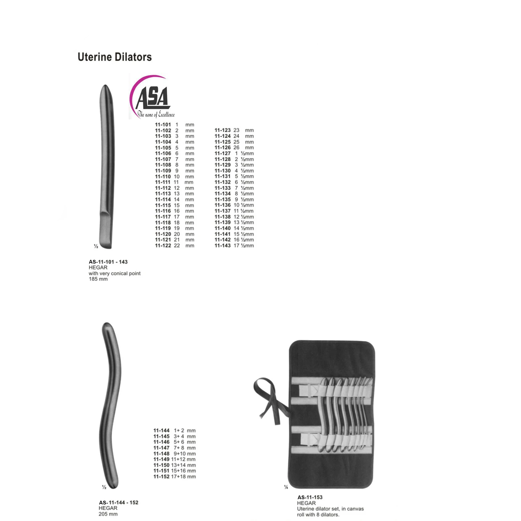 OEM Design Uterine Dilator Surgical Instruments Low Price Uterine Dilator Customized