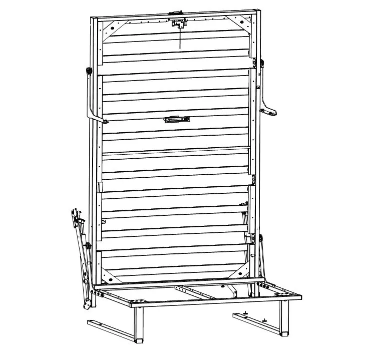 Murphy Bed Hardware Kit Wall Bed Mechanism with Sofa and Bookshelf for Space Saving Furniture