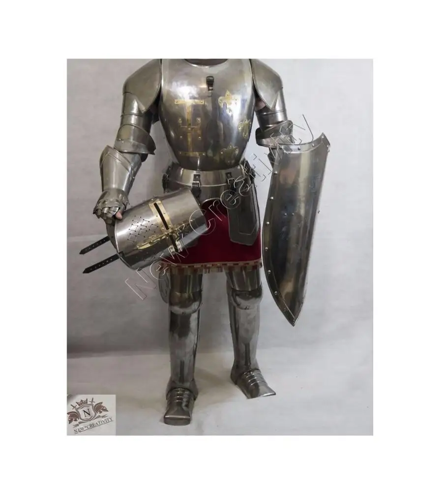 Medieval Knight Suit of Armor 15th Century Combat Full Body Armour Sword Indian supplier